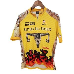 Nalini Hotter'N Hell Hundred Cycling Jersey Yellow Size XL